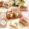 Yexiya 60 Pcs Homemade Soap Boxes 3.55 x 2.4 x 1.2 Inch Kraft Soap Box with Window Mini Gift Packaging Supplies for Homemade Bakery Candy Cookies Party Favor(Kraft Color) view 4