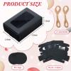 Yexiya 60 Pcs Homemade Soap Boxes 3.55 x 2.4 x 1.2 Inch Kraft Soap Box with Window Mini Gift Packaging Supplies for Homemade Bakery Candy Cookies Party Favor(Black) view 2