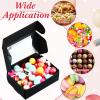 Yexiya 60 Pcs Homemade Soap Boxes 3.55 x 2.4 x 1.2 Inch Kraft Soap Box with Window Mini Gift Packaging Supplies for Homemade Bakery Candy Cookies Party Favor(Black) view 3