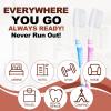 Disposable Toothbrushes with 45 Grams Toothpaste Individually Wrapped,Travel Kit White Plastic Zip Bag,Toothbrush Head Cover, Bulk Toothbrush for Homeless,Travel,Shelter,Air Bnb,Hotel,Guest (100) view 2