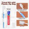 Disposable Toothbrushes with 45 Grams Toothpaste Individually Wrapped,Travel Kit White Plastic Zip Bag,Toothbrush Head Cover, Bulk Toothbrush for Homeless,Travel,Shelter,Air Bnb,Hotel,Guest (100) view 3