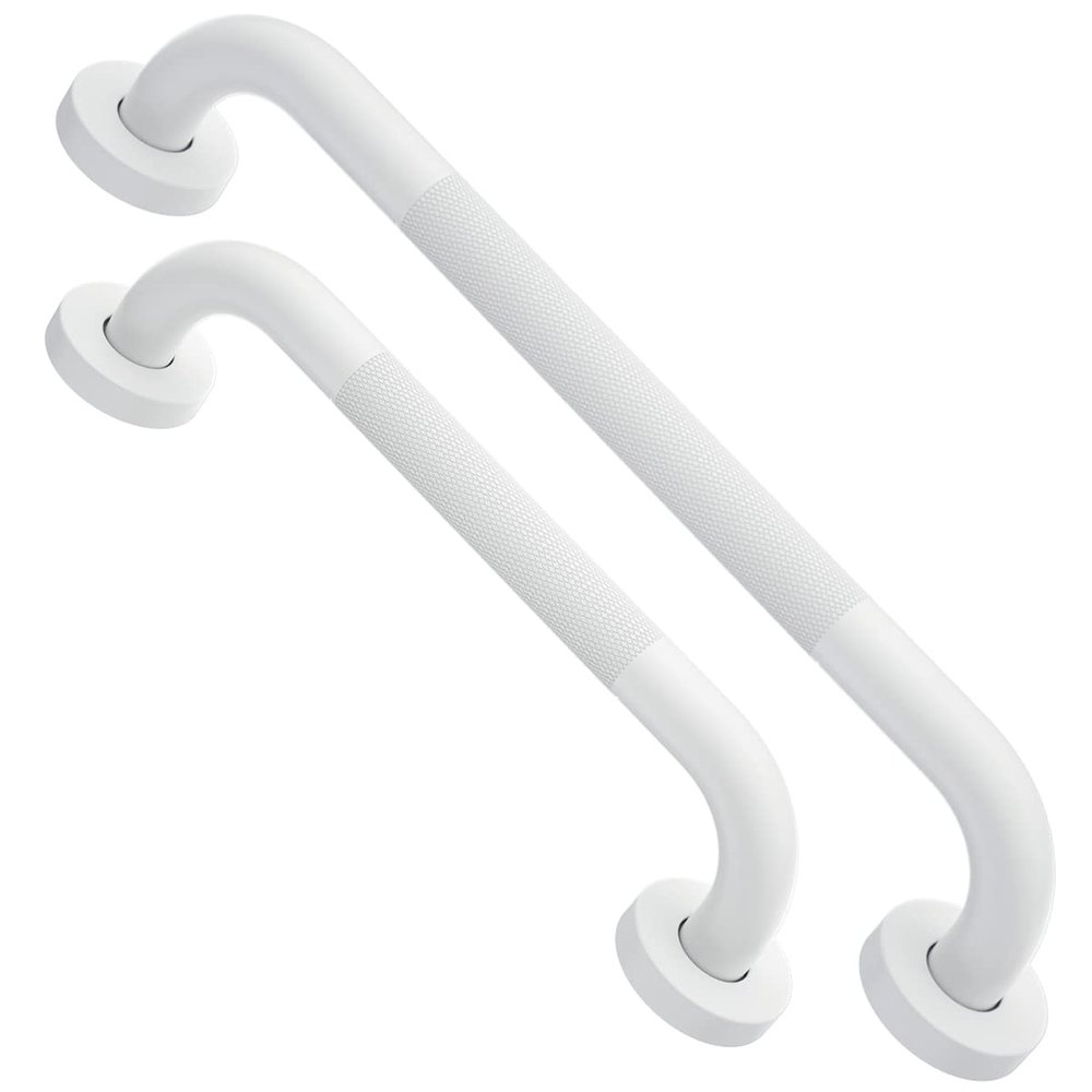 12 Inch / 16 Inch Anti Slip Shower Grab Bar Oil Rubbed White, Munzong Bathroom Grab Bar, Knurled Bathroom Balance Bar,Safety Hand Rail Support Handicap Elderly Injury Senior Assist Bath Handle