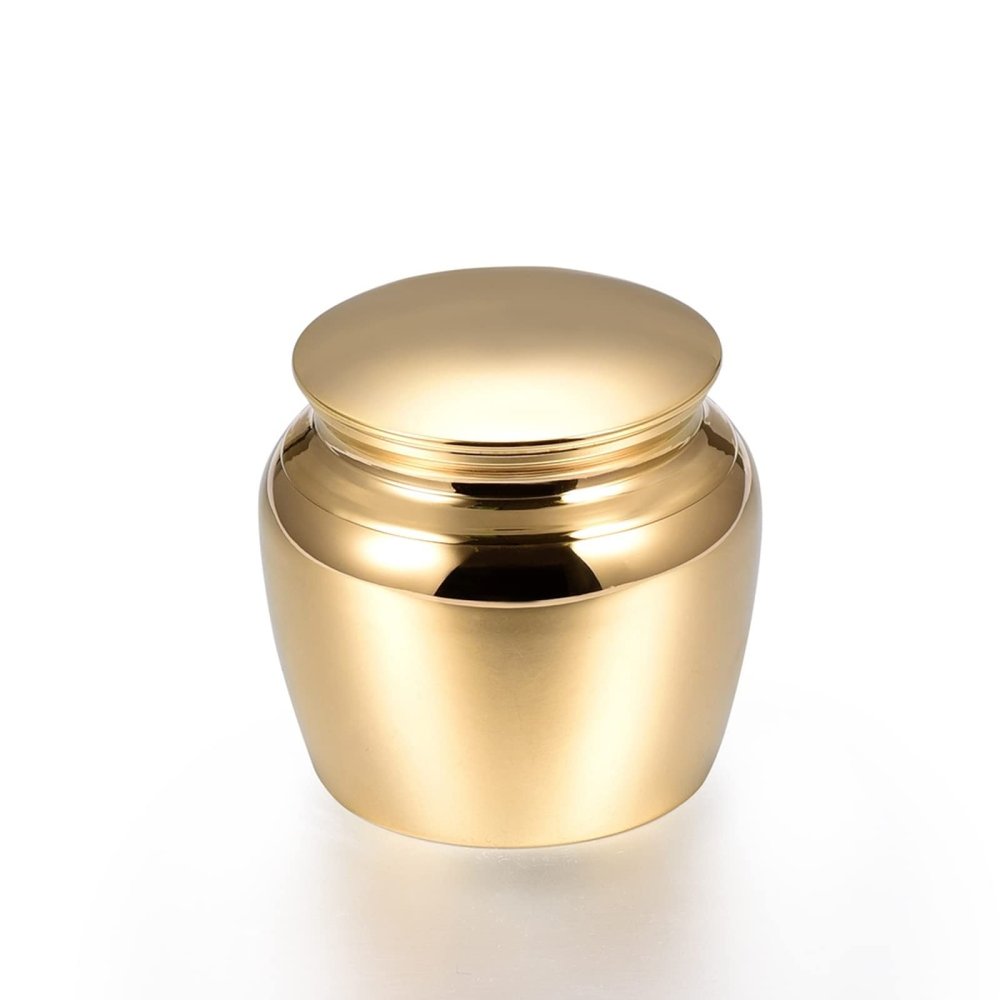 SHEIL Stainless Steel Funeral Urns for Human Ashes Engravable Keepsake Urns with Storage Box - Memorial Ash Keepsake