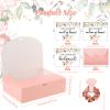 Spakon 32 Pieces Bridesmaid Proposal Box Set Proposal Box Will You Be My Bridesmaid Cards with Envelopes Satin Scrunchie Gift Box for Bridal Shower Wedding Bachelor Party(Flower Style) view 2
