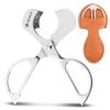 KEENSUN Cigar Scissors Cutter, Stainless Steel Guillotine Double Blade Straight Cut Scissors (Silver) with Leather Case Cigar Accessories for Cigars(2.09" Handle Width) view 1