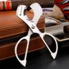 KEENSUN Cigar Scissors Cutter, Stainless Steel Guillotine Double Blade Straight Cut Scissors (Silver) with Leather Case Cigar Accessories for Cigars(2.09" Handle Width) view 2
