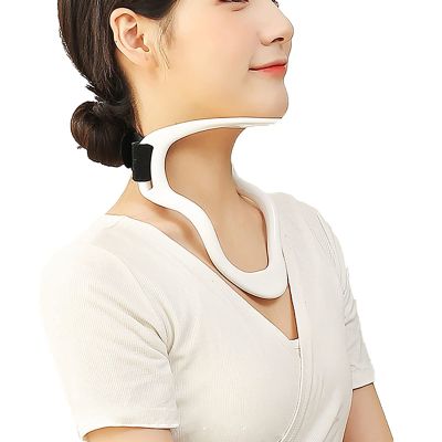Nc Toys Neck Support, Neck Stretcher, Ergonomic Posture Corrector Neck Traction Device, Lightweight, Breathable, Skin-Friendly Suitable for Men, Women (Color : White)