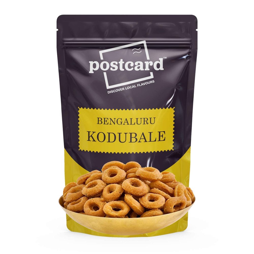 BBRATS Bengaluru Kodubale | Crunchy South Indian Savoury Delight | Healthy Snack with no preservatives | Pack of 2 x 225G | Delicious Murukku Bites | Ready to Eat Tea Namkeen | 450G, 1 Count