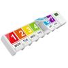 7 Day AM/PM Pills Box, Weekly Pills Organizer with 4 Alarm Reminder, Push Button Large Capacity Medicine Organizer for Vitamins, Supplements, Travel Medicine Organizer Pills Planner, White view 1