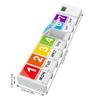 7 Day AM/PM Pills Box, Weekly Pills Organizer with 4 Alarm Reminder, Push Button Large Capacity Medicine Organizer for Vitamins, Supplements, Travel Medicine Organizer Pills Planner, White view 3