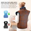 Qoosea Electric Heating Pad for Neck and Shoulders Back Relaxing 24'' x 39'' XL Weighted Heat Wrap with Fast-Heating 10 Heat Settings 9 Timer Settings Auto Shut Off Available Machine Washable Warm view 2