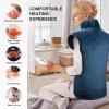 Qoosea Electric Heating Pad for Neck and Shoulders Back Relaxing 24'' x 39'' XL Weighted Heat Wrap with Fast-Heating 10 Heat Settings 9 Timer Settings Auto Shut Off Available Machine Washable Warm view 3