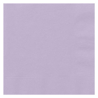 Trimming Shop Disposable Lavender Paper Napkins 2 Ply, 6.5" x 6.5" Solid Luncheon Napkins 20pcs, Disposable Serviettes, Tableware for Indoor, Outdoor Dining, Birthday, Wedding, BBQ, Garden Party