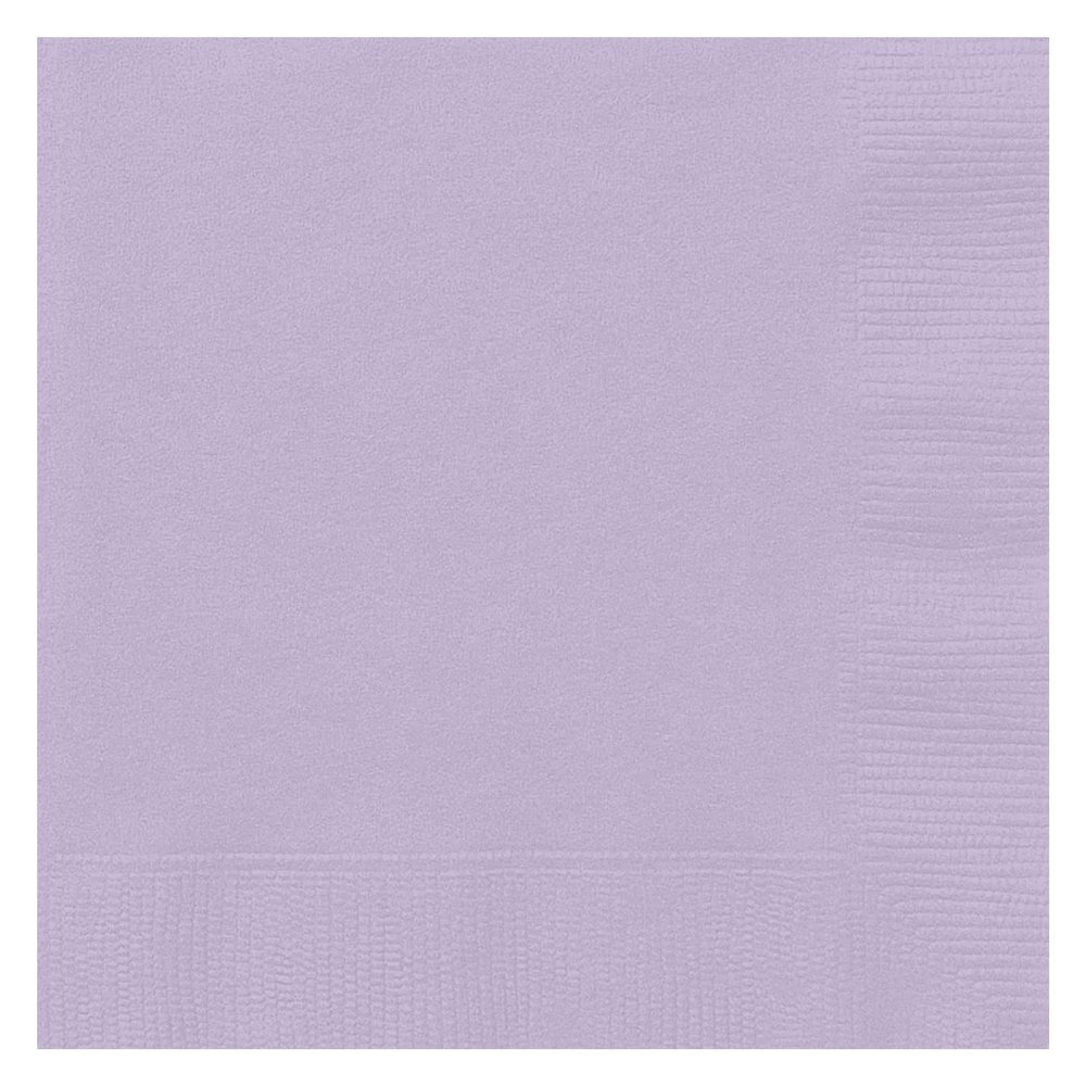 Trimming Shop Disposable Lavender Paper Napkins 2 Ply, 6.5" x 6.5" Solid Luncheon Napkins 20pcs, Disposable Serviettes, Tableware for Indoor, Outdoor Dining, Birthday, Wedding, BBQ, Garden Party