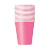 Trimming Shop Premium Disposable Paper Cups, 9oz (266ml) Hot Pink Party Cups Disposable Party Tableware for Indoor, Outdoor Dining, Birthday, Wedding, BBQ, Garden Party, 14pcs view 1