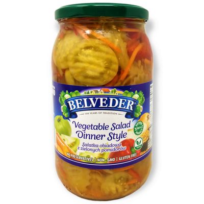 Belveder Dinner Style Vegetable Salad 31.74 oz 900g, Vegan, Non-GMO, Gluten-Free Pack of 1