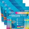 HydroMATE Electrolyte Powder Variety Pack Bulk Hydration Packets Low Sugar 90 Count view 1