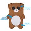 PEACE PETS Weighted Lap Pad Animal for Kids - 5 lbs or Custom Weight up to 20lbs - 23.5x16in - Washable Weighted Lap Blanket for Kids Adults School Sleep Pal Dog - Empty view 3