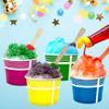 Concession Essentials Heavy Duty 12oz Snow Cone Cups with 8" Neon Spoon Straws and Candy Spoons, Yellow, Pink, Green, Blue (YPGB20CT), 70 Piece Set view 3