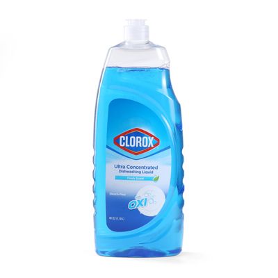 Clorox Ultra Concentrated Liquid Dish Soap with OXI, Fresh Scent - Dishwashing Detergent, Bleach-Free Formula Powers Through Grease, 40 Fl Oz