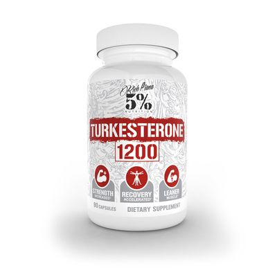 5% Nutrition Turkesterone 1200mg | Max Purity & Absorption | Complexed with Astragin, Cyclodextrin & Naringin | 90 Capsules (1 Month Supply)