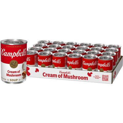 Campbell's Condensed Cream of Mushroom Soup, 10.5 oz Can (Pack of 24)