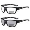 outdoor Transition Photochromic Bifocal Reading Glasses Men Safety Sports Square Fashion cycling driving Sunglasses Readers (black, 1.5, multiplier_x) view 1