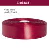 YASEO 1 Inch Dark Red Solid Satin Ribbon, 50 Yards Craft Fabric Ribbon for Gift Wrapping Floral Bouquets Wedding Party Decoration view 3