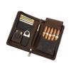 CONTACTS Cigar Humidor Leather Business Cigars Box Travel 5 Finger Cigars Clutch Organizer with Cigar Cutter Slot Lighter Slot view 1