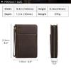 CONTACTS Cigar Humidor Leather Business Cigars Box Travel 5 Finger Cigars Clutch Organizer with Cigar Cutter Slot Lighter Slot view 2