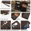 CONTACTS Cigar Humidor Leather Business Cigars Box Travel 5 Finger Cigars Clutch Organizer with Cigar Cutter Slot Lighter Slot view 4