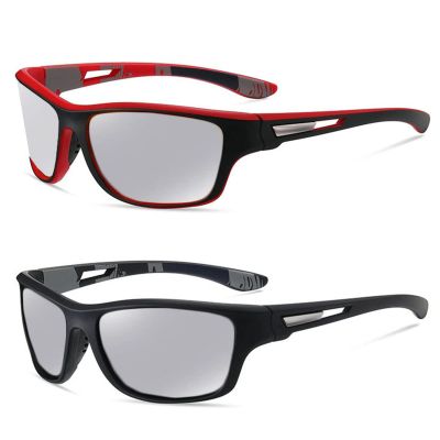 2pcs Men Sports driving Cycling Photochromic Reading Glasses Full Lens Presbyopic Sunglasses UV400-Non Bifocal (2PCS-blue&red, 2.0, multiplier_x)