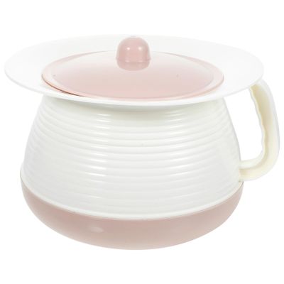 Operitacx Portable Potty Urinal with Lid 8.18 Inch Plastic Chamber Pot for Adults Kids Elderly Women Men Convenient Spill-Proof Bedside Pot