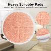 Electric Mop Pads, 7.28in Round Heavy Scrub Pads, Spin Mop Pads for Floor Cleaning (4 Pack) view 3