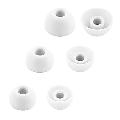 Aiivioll Eartips Compatible with Beats Fit Pro/Studio Buds/Studio Buds+ Earbud, S/M/L 3 Sizes 6 Soft Silicone Earbuds Tips Replacement Ear Tips, Compatible with Beats Fit Pro (6 pcs/White)