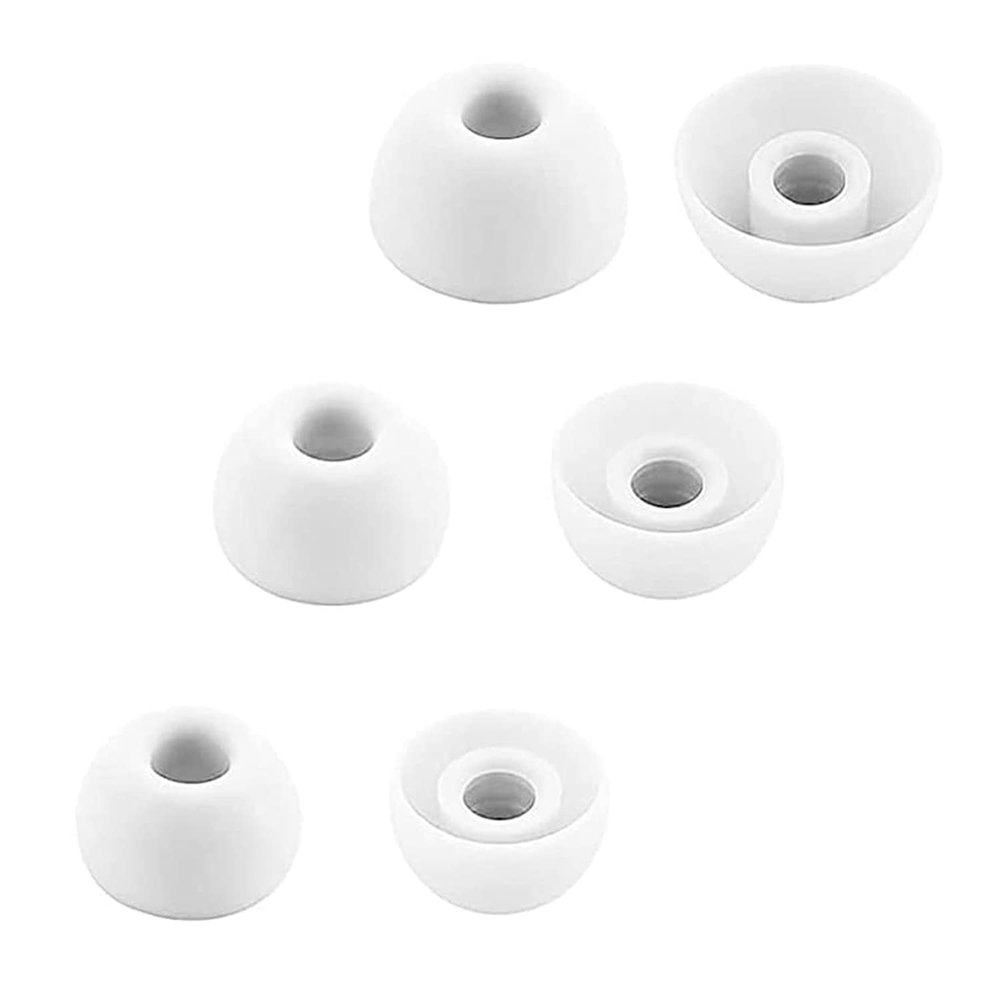Aiivioll Eartips Compatible with Beats Fit Pro/Studio Buds/Studio Buds+ Earbud, S/M/L 3 Sizes 6 Soft Silicone Earbuds Tips Replacement Ear Tips, Compatible with Beats Fit Pro (6 pcs/White)