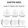 Aiivioll Eartips Compatible with Beats Fit Pro/Studio Buds/Studio Buds+ Earbud, S/M/L 3 Sizes 6 Soft Silicone Earbuds Tips Replacement Ear Tips, Compatible with Beats Fit Pro (6 pcs/White) view 3