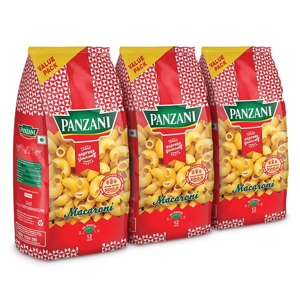 METREY Express Macaroni Pasta, 3 x 400 g (Pack of 3)