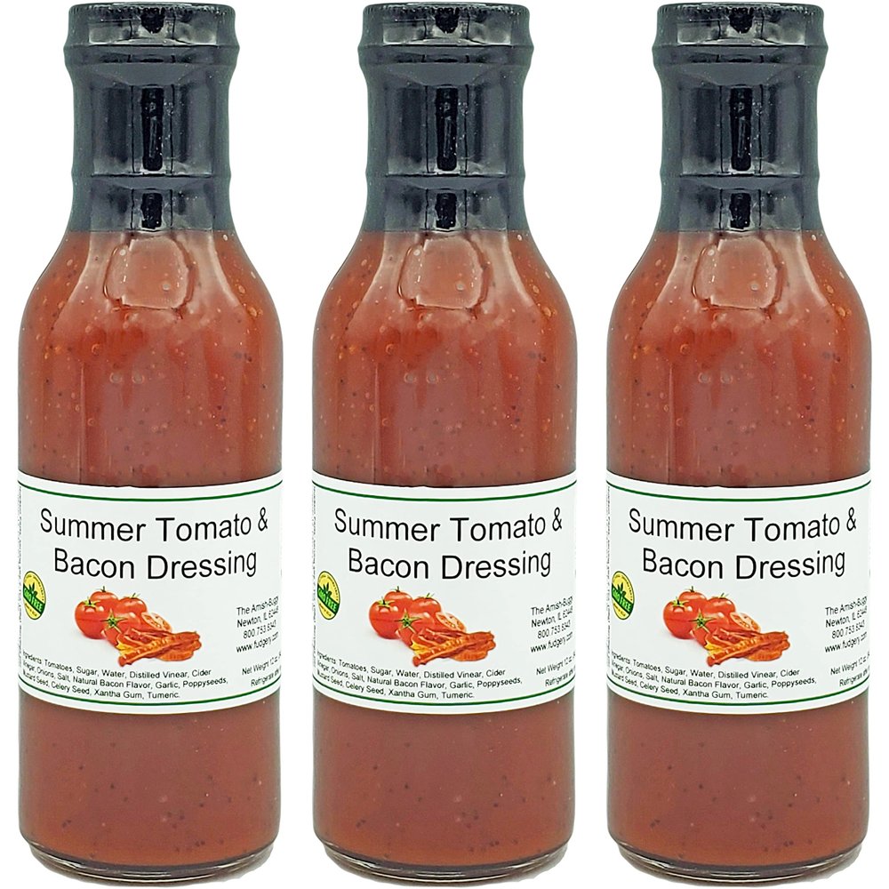 Amish Made Dressings (3 Jars) (Summer Tomato & Bacon Dressing)