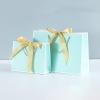 10pcs Paper Bag for Gift with Ribbon Shopping Clothing Store Craft Paper Bag Shipping Package view 3