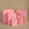 10pcs Pink Horizontal Vertical 1 Pcs Kraft Paper Portable Gift Bags Party Wedding Supplies Wrapping Gift Take Out Packing Paper Bags view 2