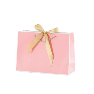 10pcs Paper Bag for Gift with Ribbon Shopping Clothing Store Craft Paper Bag Shipping Package
