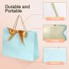 10pcs Paper Bag for Gift with Ribbon Shopping Clothing Store Craft Paper Bag Shipping Package view 4