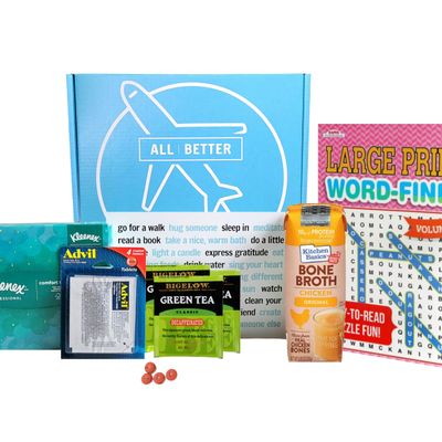 All | Better Care Package for Sick Friend with Flu or Cold, Women, Men, or College Student, Get Well Soon Gift Basket, Quick Sick Box A (Small)