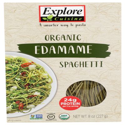 Explore Cuisine Organic Edamame Spaghetti Pasta, Non GMO, 8 Ounces (Pack Of 6)