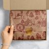 Printed Winter Christmas Unfolded Gift Tissue 20" x 30", Winter Woods (240 Sheets) view 4