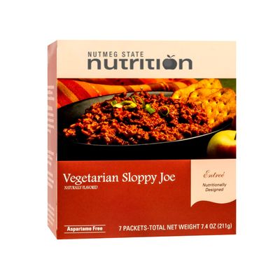 Nutmeg State Nutrition  High Protein Vegetarian Sloppy Joe Mix, Low Calorie, Low Carb, Bariatric Diet Friendly, Ideal Protein Compatible, Gluten Free, 7 Servings Per Box (Vegetarian Sloppy Joe)