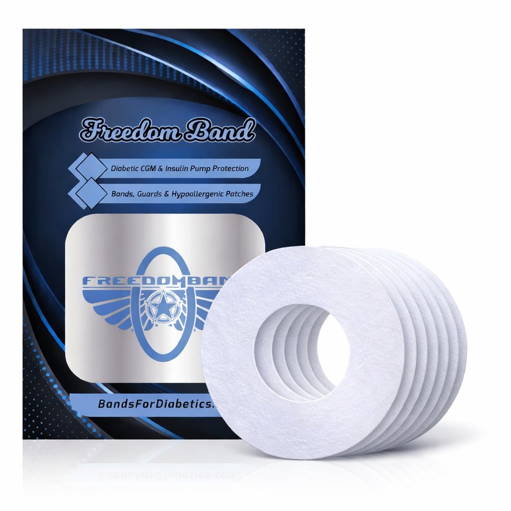 10 Hypoallergenic Patches Compatible with Freestyle Libre 1 & 2 Patch Guards Sensor Shield Covers (10 White)