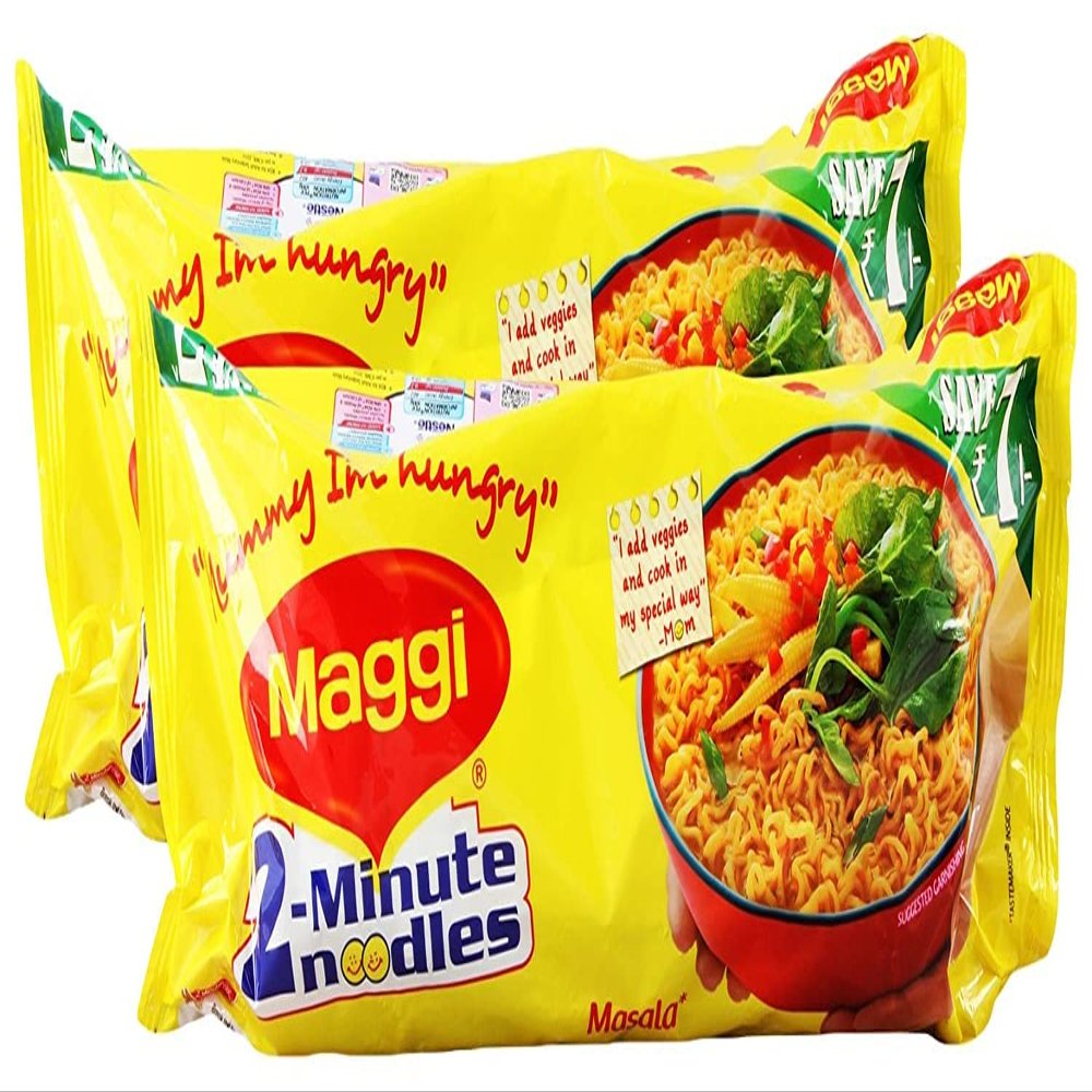 METREY Maggi 2 Minute Noodles Masala, 420g (Pack of 2) Promo Pack