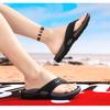 DSLED Massage Flip Flops for Men & Women, with Arch Support Summer Breathable Beach Shoes, Acupressure Sandals Massage Slippers, Relief Plantar Fasciitis Heel Arch Arthritis Pain, Black, 45 view 2